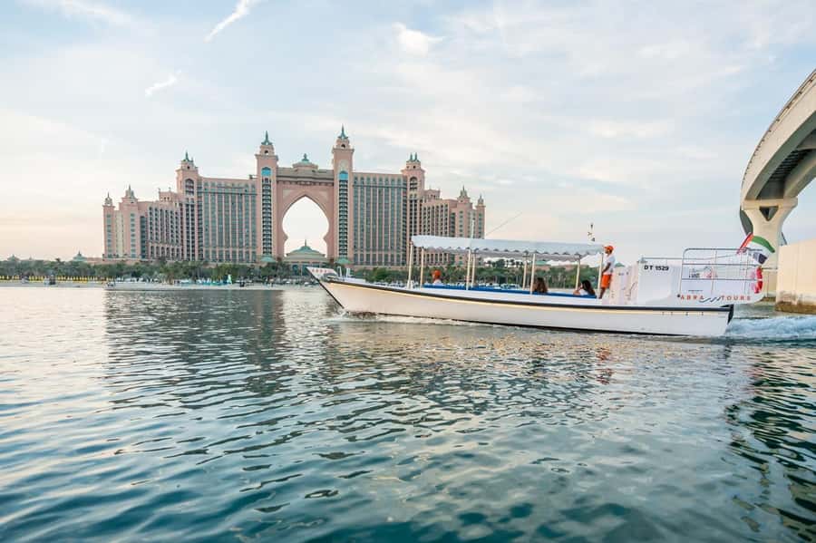 Dubai: Abra Boat Tour in Atlantis, Palm, Ain Dubai & Marina - The Palm, The Pointe, and the best photo angles