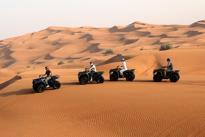 Dubai: Adventure Quad Bike Safari, Camel Ride & Refreshments - Getting started on the quad bikes