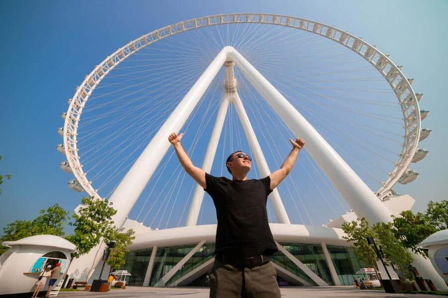 Dubai: Ain Dubai Wheel, Blue Mosque & Half-Day Guided Tour - The Blue Mosque and its Ottoman design