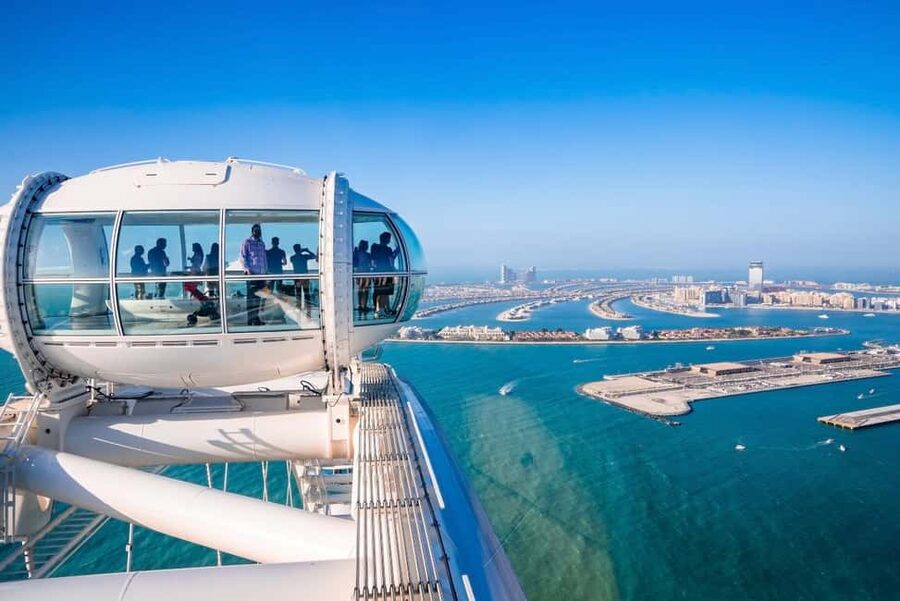 Dubai: Ain Dubai Wheel, Blue Mosque & Half-Day Guided Tour - Ain Dubai and the views from Bluewaters Island