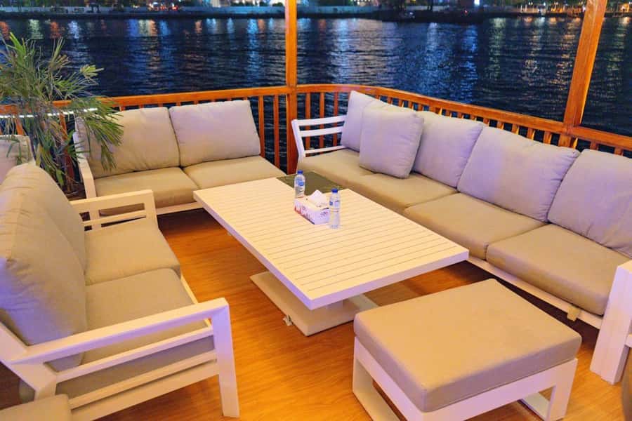 Dubai: Al Seef Largest Dhow Dinner Cruise with Live Show - Tanoura dance and puppet show