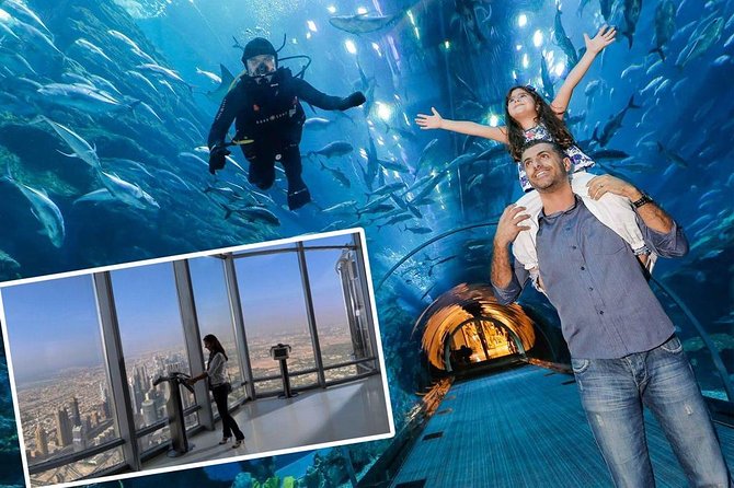 Dubai Aquarium & Level 124 Burj Khalifa Combo - Reading Dubai from the observation deck