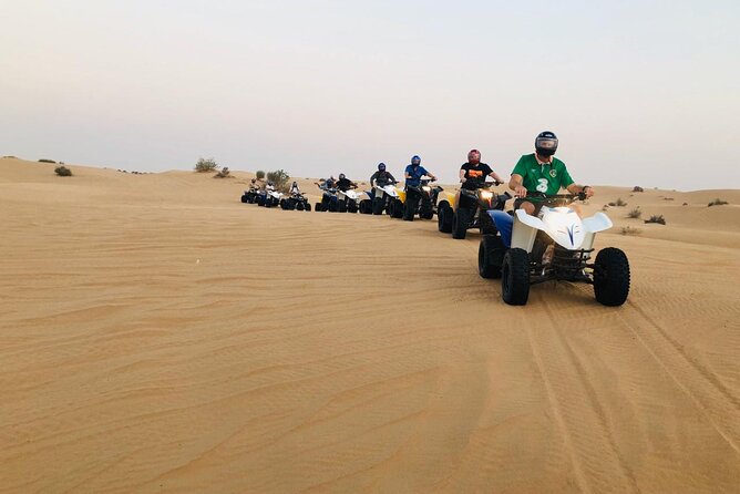 Dubai ATV Quadbike Desert Safari with Camel Ride Sand Boarding - The ride out takes patience