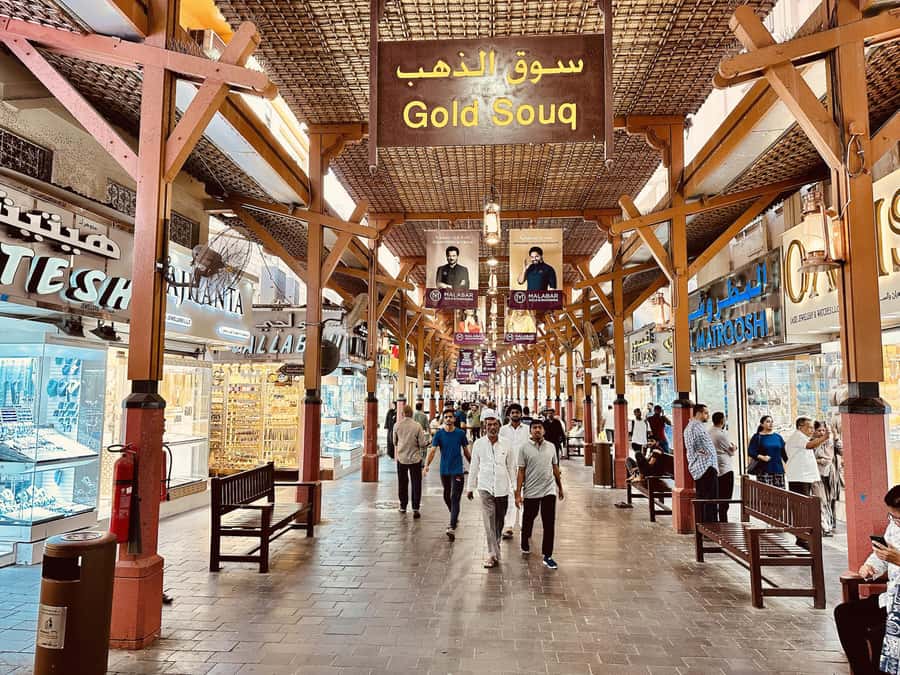 Dubai: Authentic Old Town, Souks, Tastings & Abra Boat Tour - Gold souk contrasts and practical browsing
