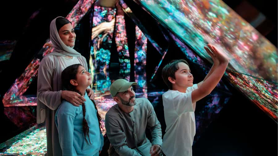 Dubai: AYA Universe Entry Ticket - Star fields, reverse waterfalls, and glowing gardens