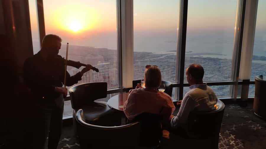 Dubai: Burj Khalifa VIP Sunset Tour with Porsche Transfer - What the 500-meter lounge is really like