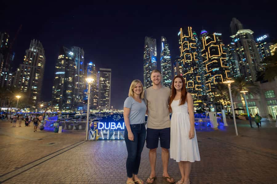 Dubai by Night with Burj Khalifa Entrance Ticket - Palm Jumeirah and Atlantis after dark