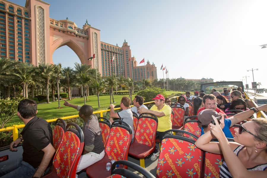 Dubai: City Sightseeing HOHO Bus Tour + Sunset & Night Tour - Blue Route: Palm Jumeirah, Marina, and the beach