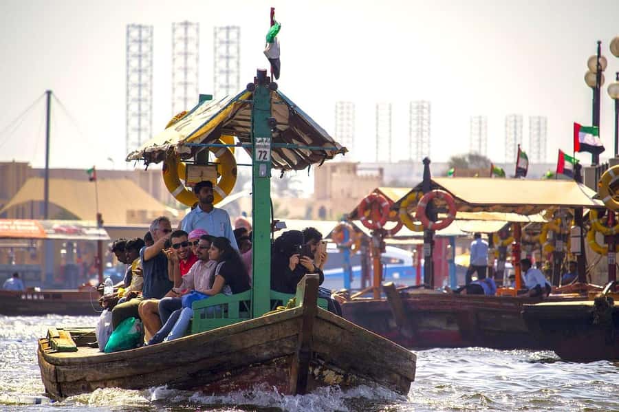 Dubai: City Tour of Creek, Souks, Frame, Burj Khalifa Entry - An abra ride links history with the souks