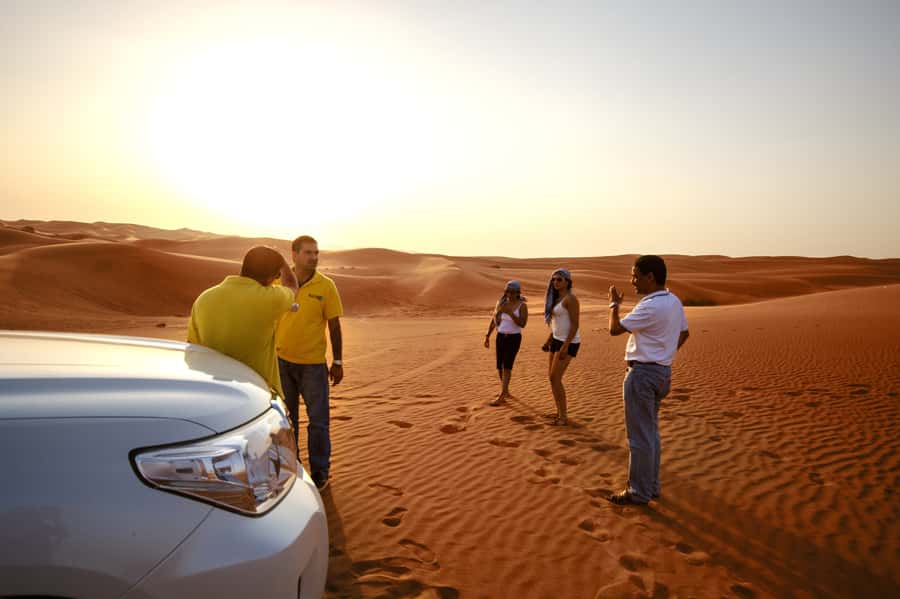 Dubai Cityscape and Desert Safari Full-Day Tour - The Bedouin-style camp after sunset