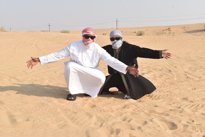 Dubai Desert 4x4 Dune Bashing, Self-Ride 30min ATV Quad, Camel Ride,Shows,Dinner - Dinner under the evening sky