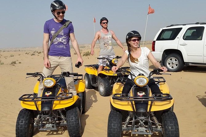 Dubai Desert Afternoon Quad Safari with Camel Ride, BBQ Dinner and Belly Dancing - The 3:00 pm pickup from central Dubai