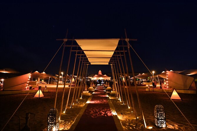 Dubai Desert Camp Dinner with BBQ, Dinner, Camel Ride & Shows - Sunset, sand, and the first activities