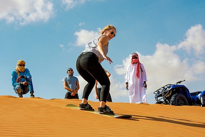 Dubai Desert Safari Adventure, 60mins ATV, Camel Ride, Shows, BBQ - Leaving Dubai for Lahbab’s red dunes