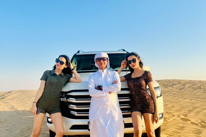 Dubai Desert Safari:BBQ Dinner, Dune Bashing & Live Entertainment - Pickup by Land Cruiser and the road to the dunes
