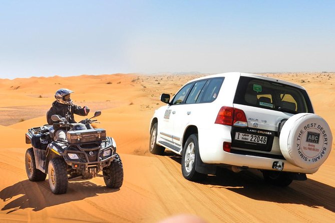 Dubai Desert Safari Dune Bashing, 60min ATV Quad, Camel Ride, BBQ - Choosing your ATV time in the open desert