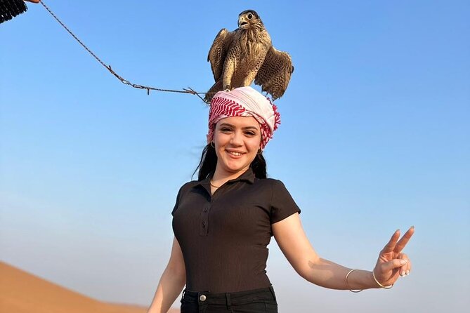 Dubai: Desert Safari, Quad bike and Sand boarding with BBQ Dinner - Camel riding, Arabic clothing, tea, and henna