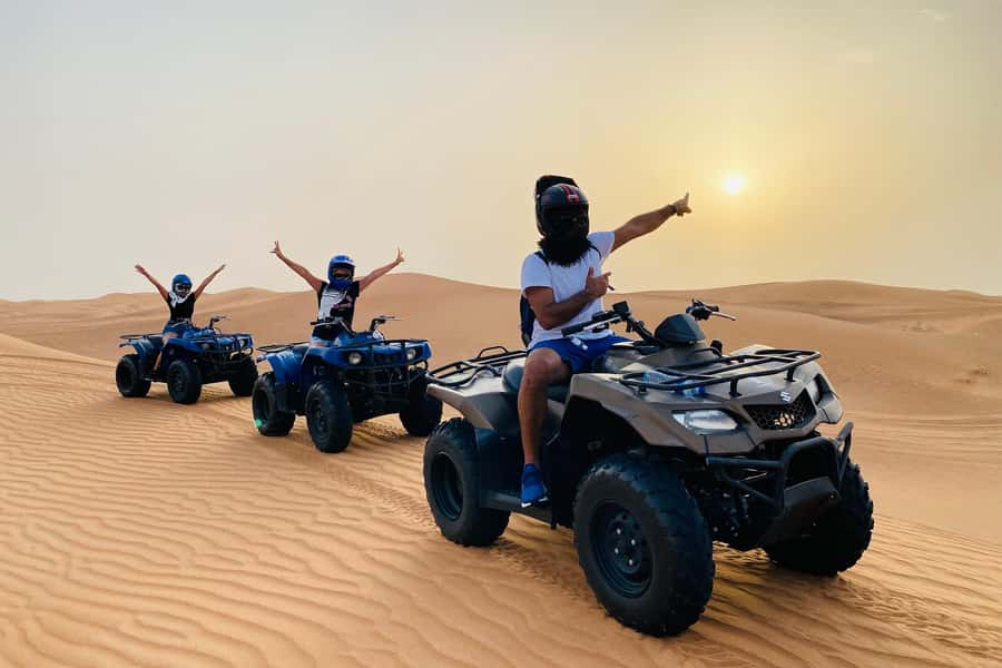Dubai: Desert Safari, Quad Bike, Camel Ride & Al Khayma Camp - Red dunes, big 4x4 thrills, and a choice of pace