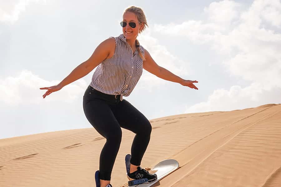 Dubai: Desert Safari, Quad Bike, Sandboarding, Camels & BBQ - Camel riding and the quieter side of the desert