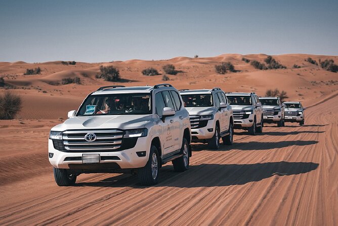 Dubai Desert Safari Thrill: Camel Ride, Live shows, BBQ & Spirits - The dune-bashing ride is the main thrill