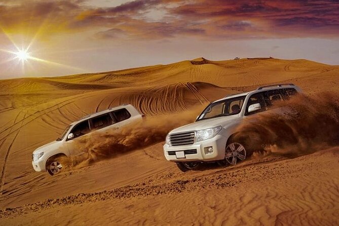 Dubai Desert Safari With BBQ dinner - Dune bashing across the red-gold sand