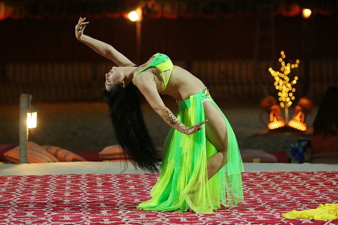 Dubai Desert Safari with Belly Dance, Fire Show and Tanura Show-The Full Package - What $72 buys you in practical terms