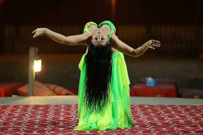 Dubai Desert Safari with Belly Dance, Fire Show and Tanura Show-The Full Package - Timing, weather, and cancellation details