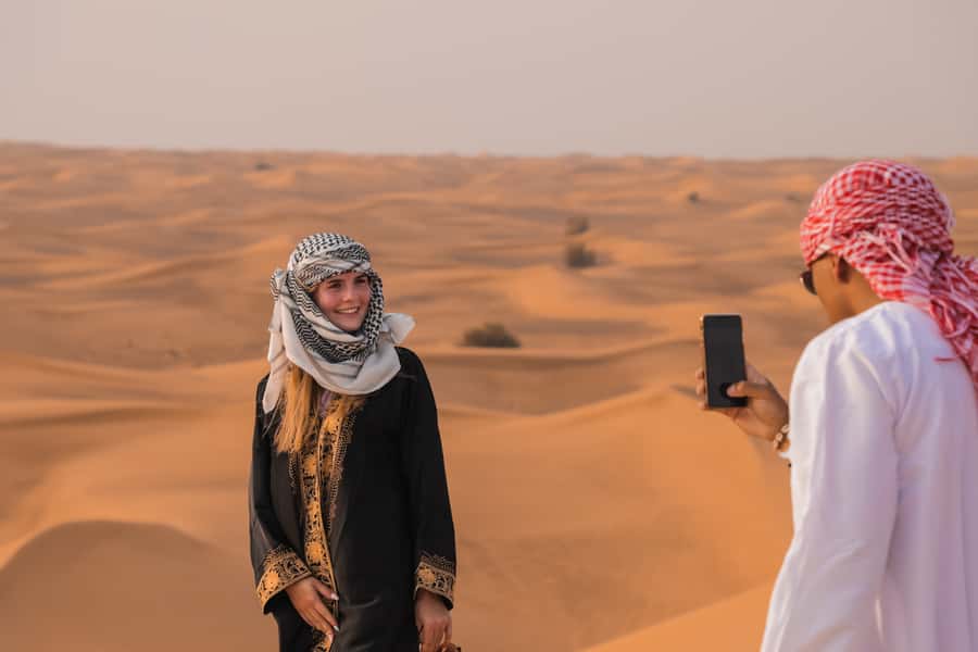 Dubai: Desert Safari with Camp, Dinner, & Optional Overnight - Camels, falcons, and the camp program