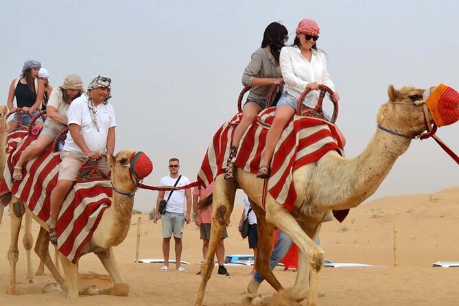 Dubai Desert Safari with Dinner, Camel Ride & Dune Bashing - Camp arrival, Arabic coffee, and small activities