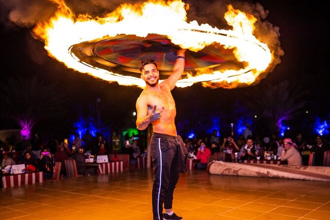 Dubai Desert Safari with dune bashing and Dinner - The desert camp after dark