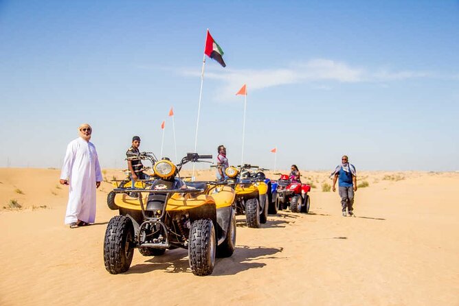 Dubai Desert Safari With Dune Bashing, Camel Ride & BBQ Dinner - From Dubai traffic to Lahbab’s red sand