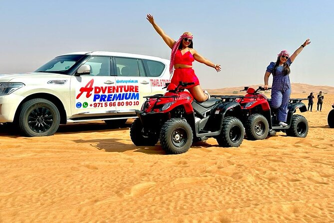 Dubai Desert Safari with Quad Bike, Dune Bashing, Camel Ride, Sand Boarding &BBQ - Sandboarding gives you a quick desert thrill