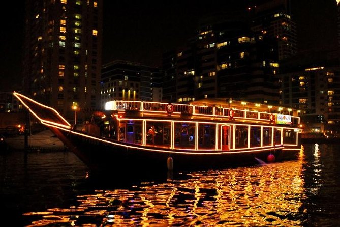 Dubai Dhow Dinner Cruise Marina with pickup drop option - What the 90-minute cruise includes
