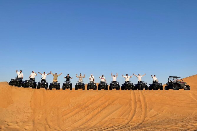 Dubai Dinner Desert Experience with 01 Hour quad bike and camel ride - Dune bashing across the Lahbab Desert