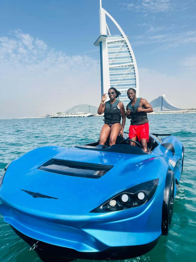 Dubai: Dubai Marina Jetcar Ride - The Burj Al Arab run and photo stop