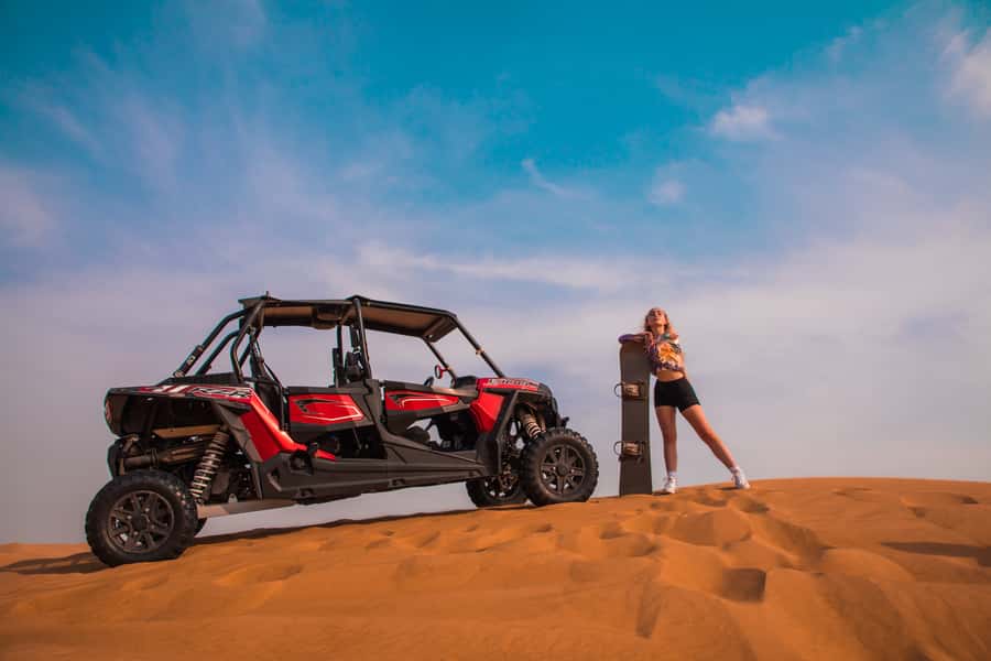 Dubai: Dune Buggy Desert Safari, Camel Ride & Sandboarding - Timing, heat, and what to pack