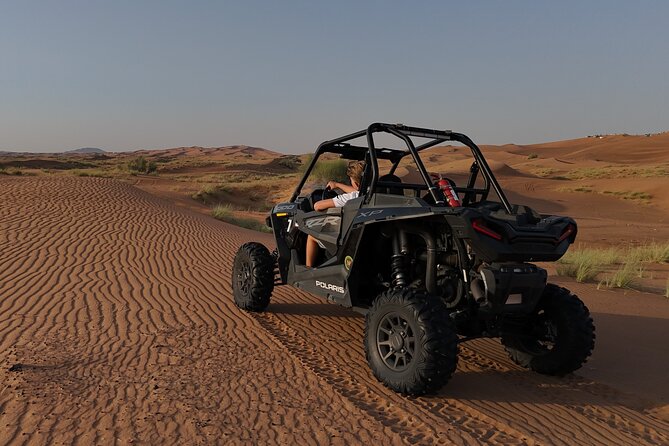 Dubai: Dune Buggy Safari and Camel Ride with Transportation - Key points at a glance