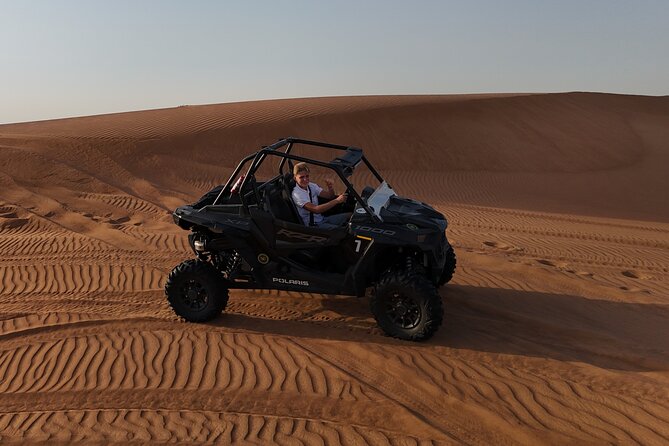 Dubai: Dune Buggy Safari and Camel Ride with Transportation - Sandboarding on the larger dunes
