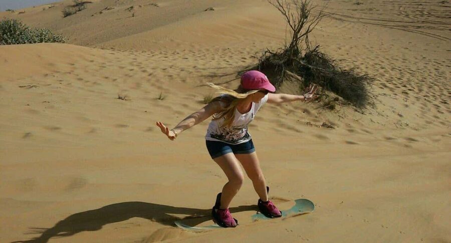 Dubai: Dune Quad Drive, Camels And Sand Boarding - Quad biking across the dunes