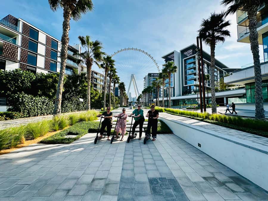 Dubai: E-Scooter Guided Tour of Marina, JBR & Bluewaters - Bluewaters Island and Ain Dubai photo stops