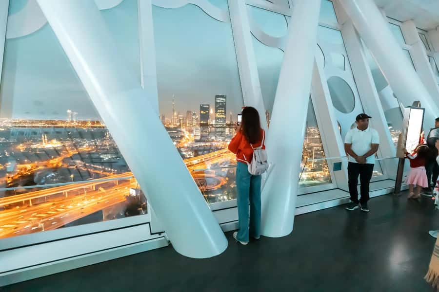 Dubai: Entry Ticket to the Dubai Frame with Deck Access - The glass lift ride to the observation deck