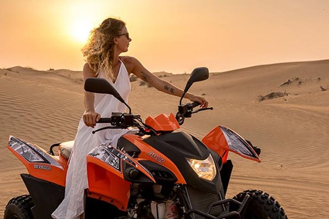 Dubai Evening 4x4 Desert Safari ATV Bike ,Camel Ride , BBQ Dinner - A six-hour desert evening with plenty to do