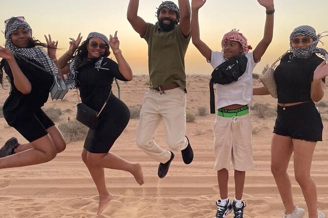 Dubai Evening Desert Safari - Sharing - Camel rides, sandboarding, and the camp welcome