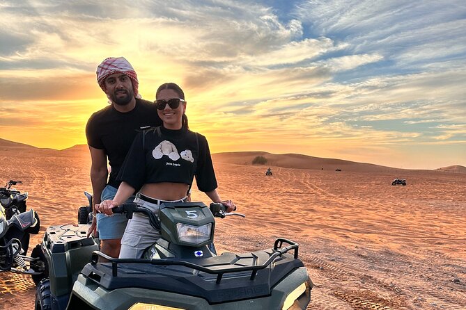 Dubai Evening Desert Safari with Quad bike, Dinner and Show - Thirty minutes on a self-drive quad bike