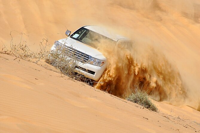 Dubai Evening Desert Safari With Transfers Dune Bashing & Dinner - Key points to know before booking