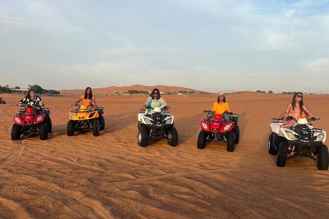 Dubai Evening Safari With Quad Biking VIP BBQ 10 Show Camel Ride - Quad biking gives the afternoon its first jolt