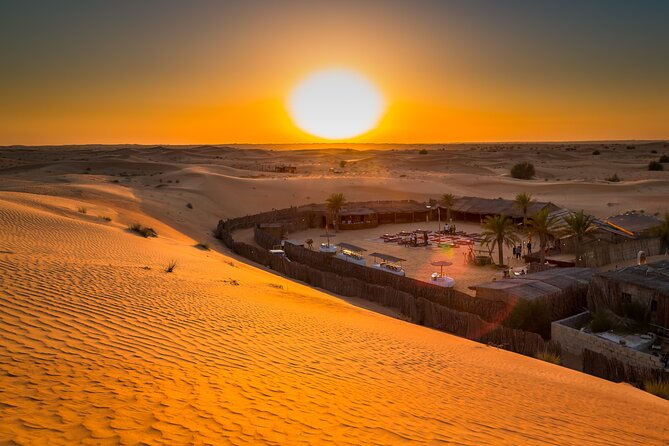 Dubai Exclusive Private Evening Desert Safari With BBQ Dinner - Dune bashing and sandboarding on soft red slopes