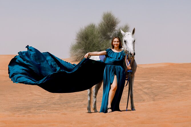 Dubai: Flying Dress with Photography and Exciting Dune Activities - Choosing and wearing the flying dress