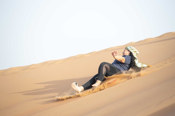Dubai Half-day Red Dunes bashing with Sandboarding, Camel &Falcon - A camel ride at a gentler pace
