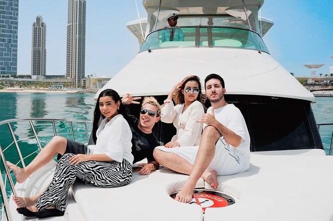 Dubai Harbour Luxury Yacht Tour with BBQ & Drinks - The Burj Al Arab stop depends on your departure